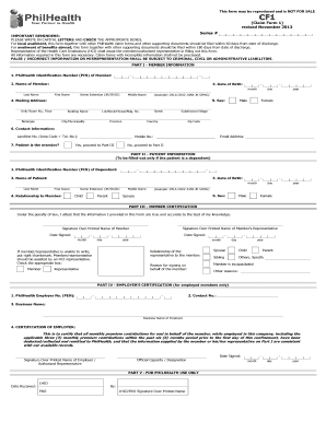 PhilHealth Claim Form 1