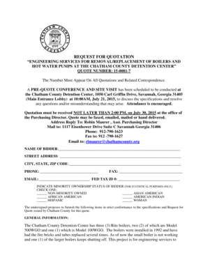 REQUEST FOR QUOTATION ENGINEERING SERVICES FOR REMOVAL - purchasing chathamcounty
