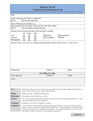 Copyright Registration Submission Form