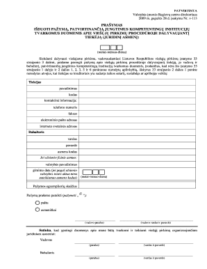 Lithuanian Supplier Declaration Form