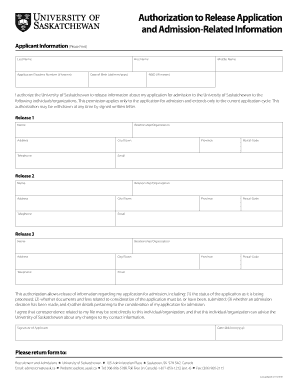 Authorization to Release Application Information