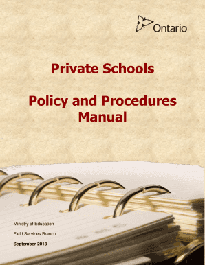 Private Schools Policy and Procedures Manual