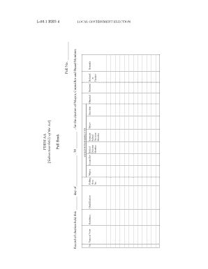 Local Government Election Poll Book