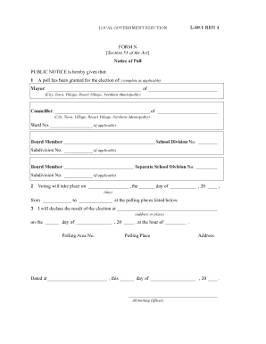 Local Government Election Notice of Poll