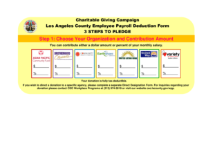 Los Angeles County Employee Payroll Deduction Form