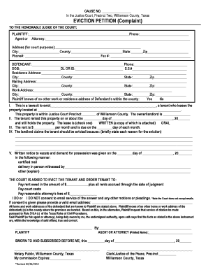 Texas Eviction Petition