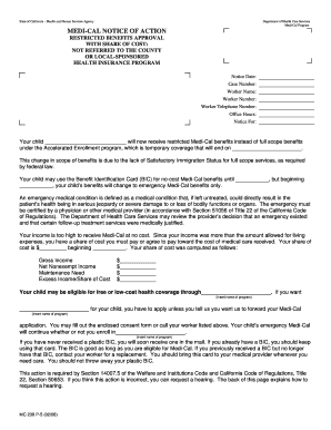 Medi-Cal Notice of Action