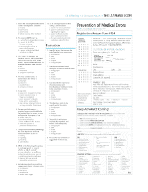 Prevention of Medical Errors