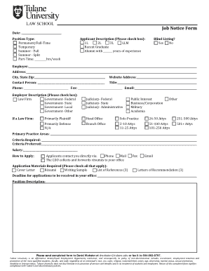 Job Notice Form