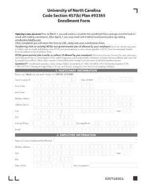 457(b) Deferred Compensation Plan Enrollment Form