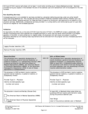 ACA Physician Self-Attestation Form