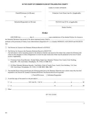 Protection From Abuse Order