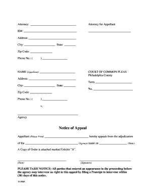 Notice of Appeal