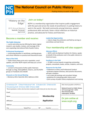 National Council on Public History Membership Application