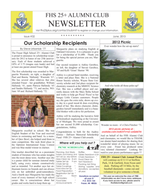 NEWSLETTER - Fraser High School 25 Alumni Club - fhs25plus