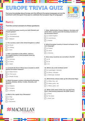 Europe Trivia Quiz