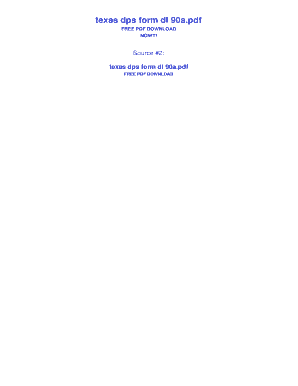 Texas DPS DL-90A Form