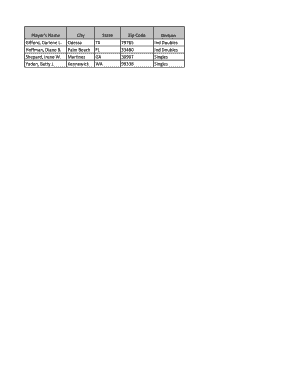 Tennis Registration Form