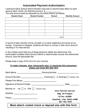 Automated Payment Authorization