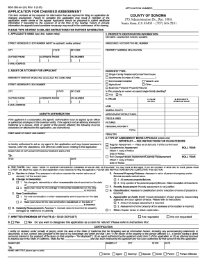 California Application for Changed Assessment