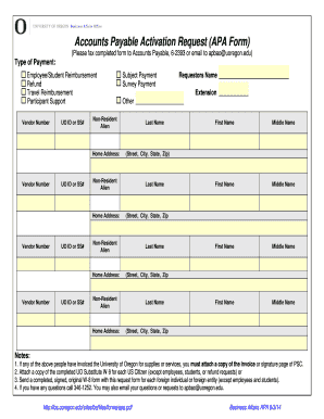 Accounts Payable Activation Request Form