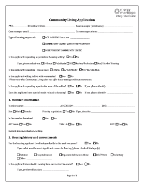 Community Living Application