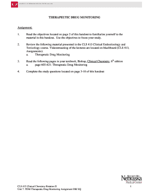 Therapeutic Drug Monitoring Study Guide