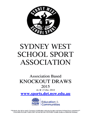 Sydney West School Sport Association Age Registration Form