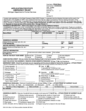 Michigan State Emergency Relief Application