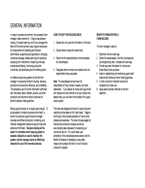 Farm Record Book Template