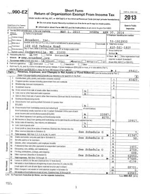 IRS Form 990-EZ Short Form