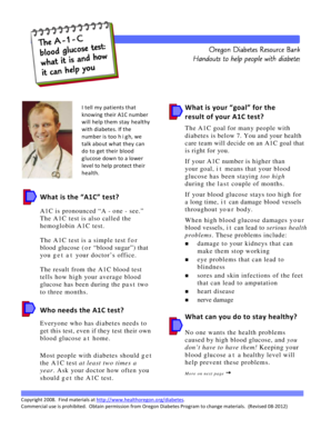 What is a1c levels - What is your goal for the result of your A1C test What - public health oregon