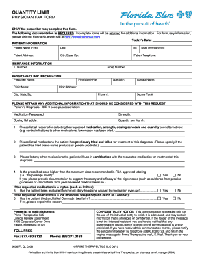 Physician Fax Form for Medication Request