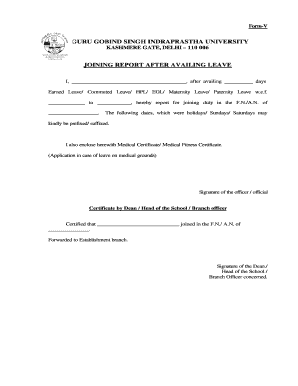 Joining Report After Leave