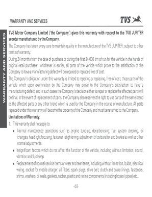 TVS Jupiter Warranty and Services