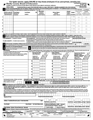 Family Application for Free and Reduced-Price School Meals