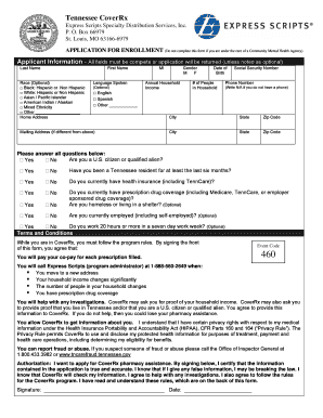 Tennessee CoverRx Pharmacy Assistance Application