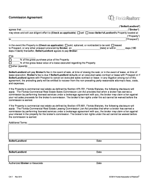 Commission Agreement for Real Estate