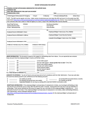 Income Withholding Order for Support