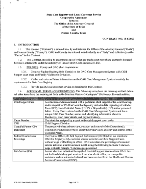 State Case Registry and Local Customer Service CONTRACT NO