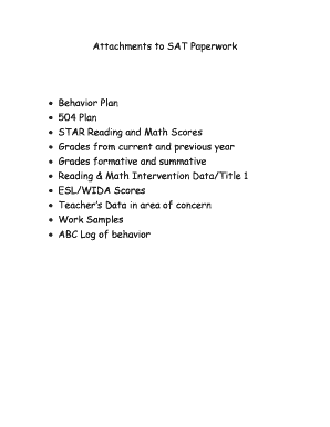 Student Assistance Form