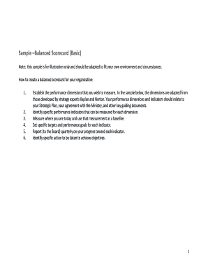 Balanced Scorecard Template