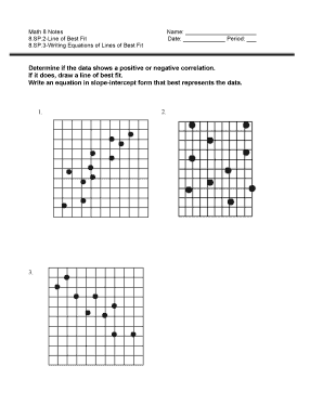 Math 8 Notes Line of Best Fit