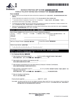 Invesco MPF Voluntary Contributions Change Form
