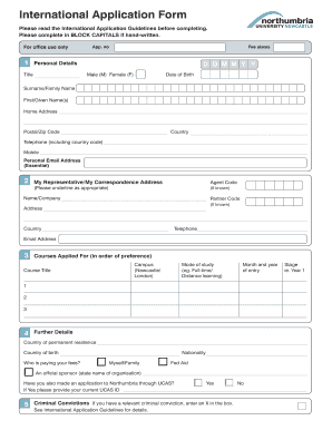 International Application Form