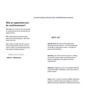 Small Business Minnesota Membership Application