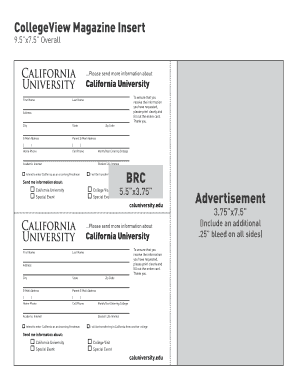 California University Admission Information Request Form