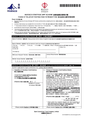 Invesco MPF Voluntary Contributions Change Form