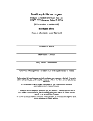 EFNEP Enrollment Form