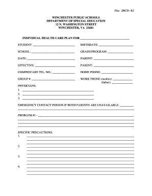 Clindamycin medication template - JHCD-R2 - Individual Health Care Plandoc